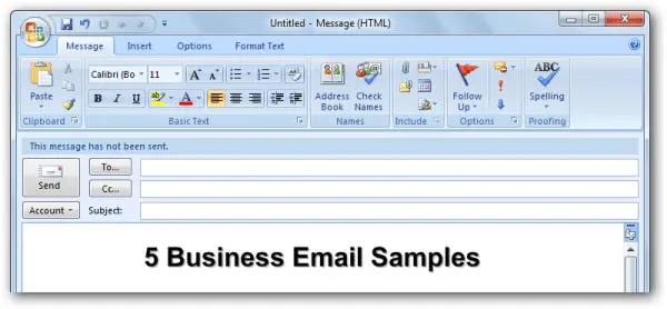 Business Email Samples