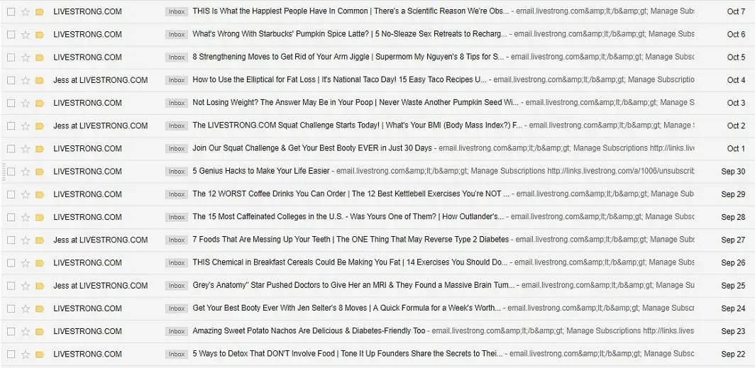 Subject lines