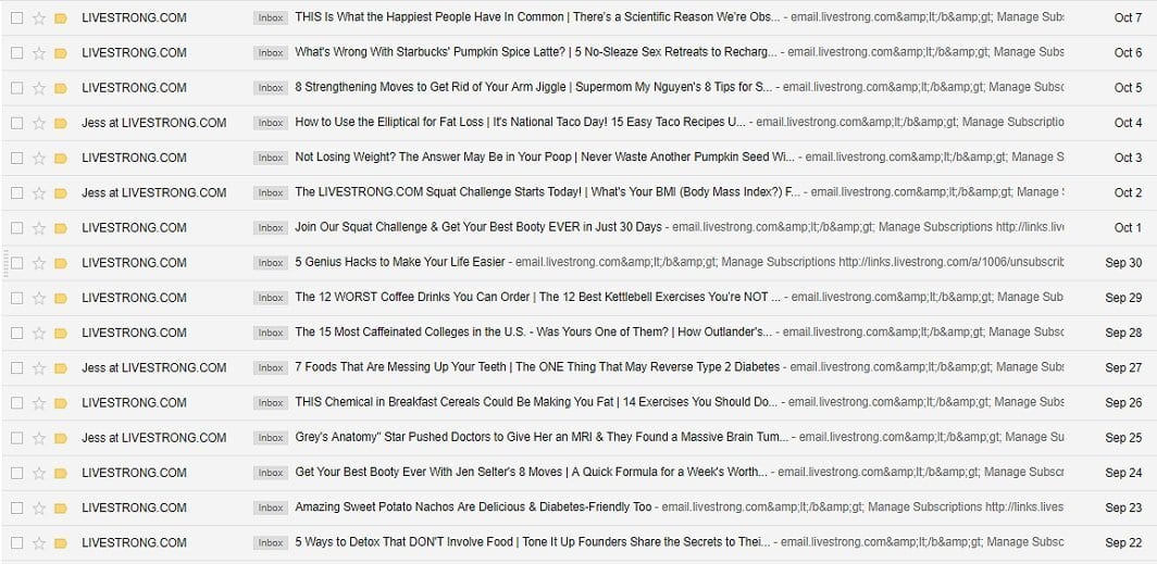 Subject lines